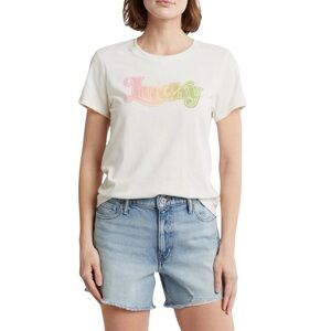 Lucky Brand Groovy Graphic Tee Shirt White NWT M XL